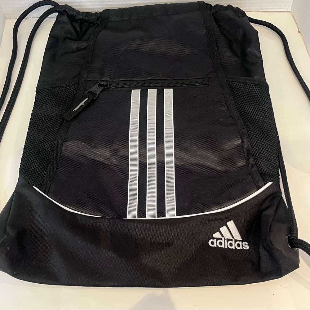 Adidas Drawstring Sports Bag Travel Packable Nylon NWOT
